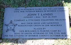 John T. Landis - Last Civil War Veteran in Monroe County, Ohio