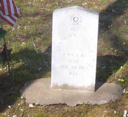 Morgan's Raider Grave at Senecaville  - Close Up